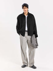 Black Corduroy Oversized Shirt