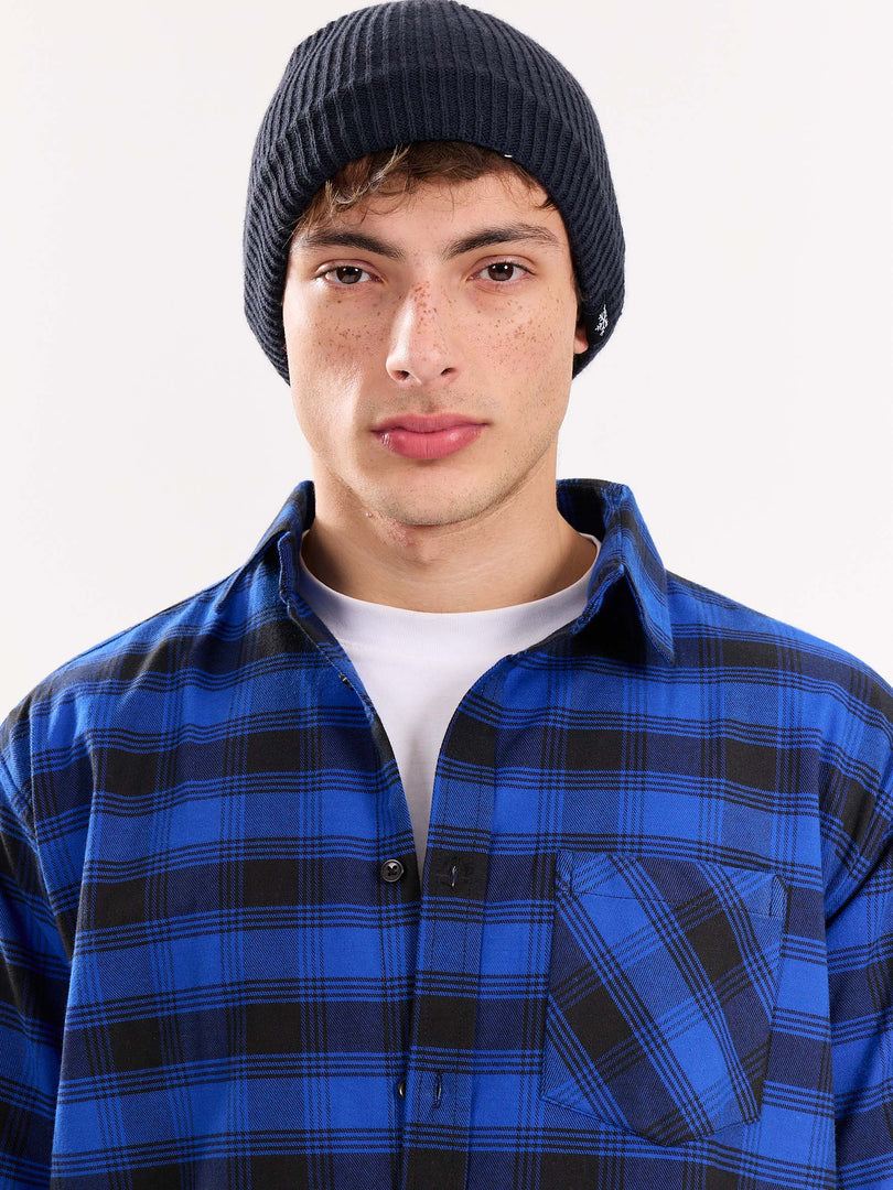 Blue Flannel Overshirt