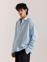 Load image into Gallery viewer, Relaxed Fit Powder Blue Textured Shirt
