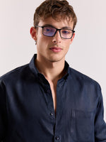 Load image into Gallery viewer, Dark Navy Irish Linen Shirt