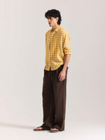 Load image into Gallery viewer, Dark Brown Gauze Pull-on Pants