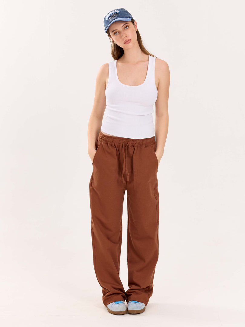 Loose Fit Brown Sweatpants