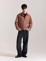 Load image into Gallery viewer, Rust Orange Checkered Oversized Cropped Shirt