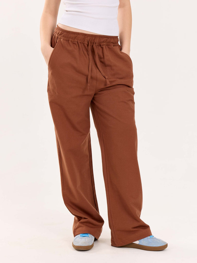 Loose Fit Brown Sweatpants