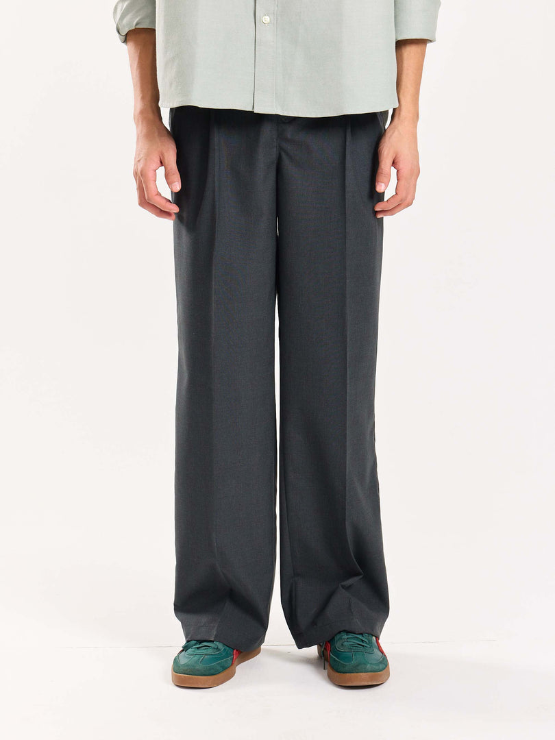 Green & Grey Checked Baggy Fit Trousers