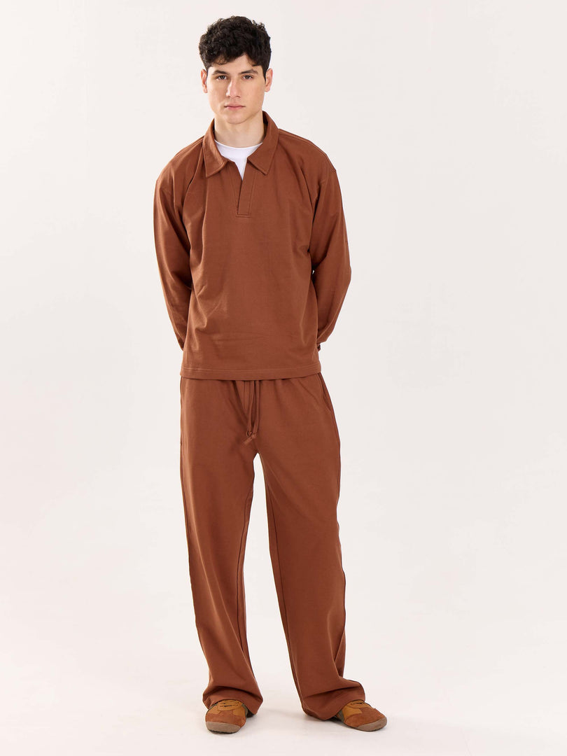 Loose Fit Brown Sweatpants