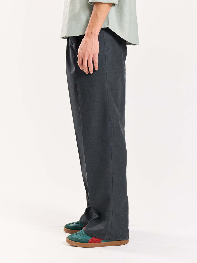 Green & Grey Checked Baggy Fit Trousers