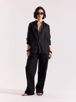 Load image into Gallery viewer, Black Irish Linen Shirt