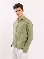 Load image into Gallery viewer, Green Gauze Holiday Shirt
