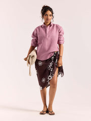 Dusty Rose Linen Pullover