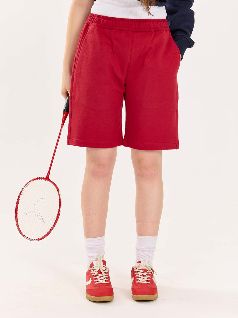 Red Sweatshorts