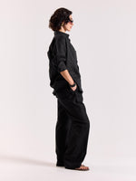 Load image into Gallery viewer, Black Irish Linen Shirt