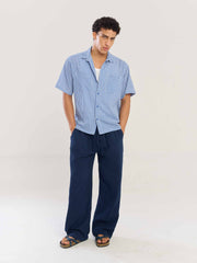 Blue Gingham Seersucker Shirt