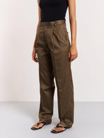 Load image into Gallery viewer, Dark Brown Tailored Trousers
