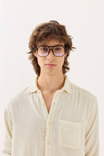 Load image into Gallery viewer, Off White Gauze Holiday Shirt
