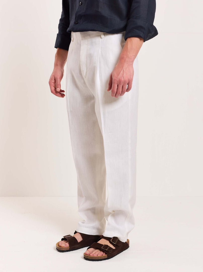 White Linen Trousers