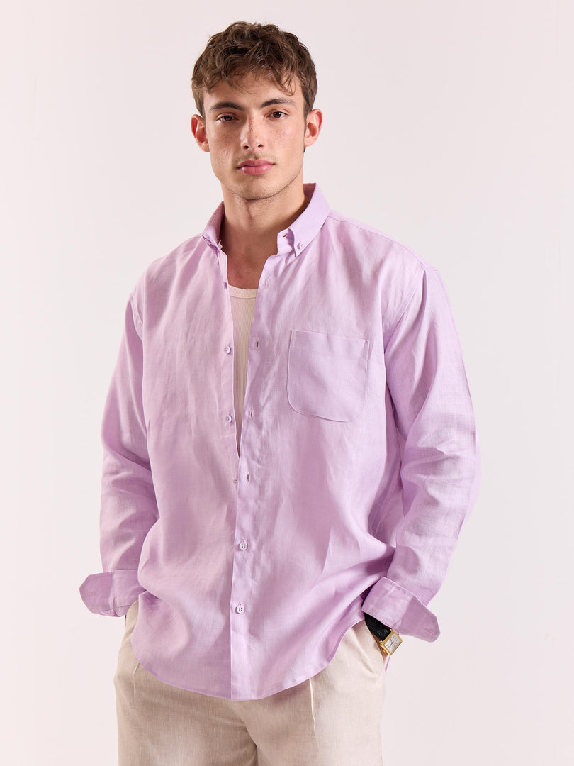 Lavender Irish Linen Shirt