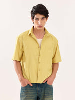 Load image into Gallery viewer, Mustard Checkered Cropped Shirt (Pre-Order)
