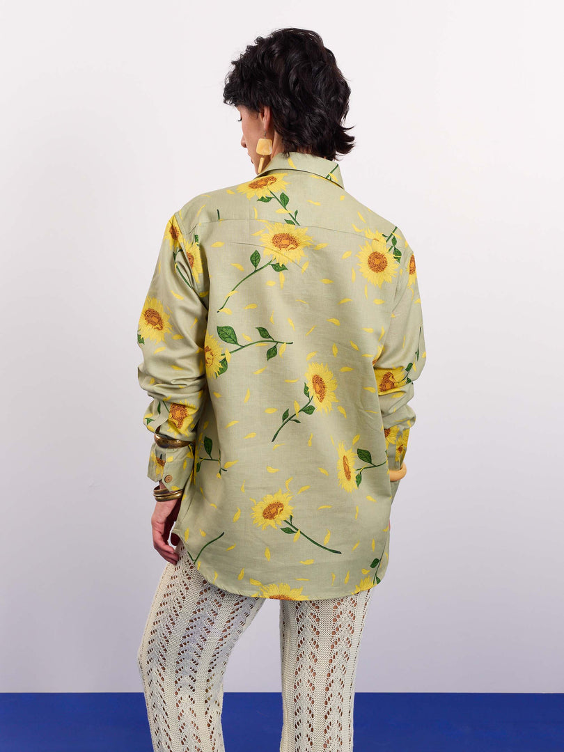 Sunflower Fields Linen Pullover