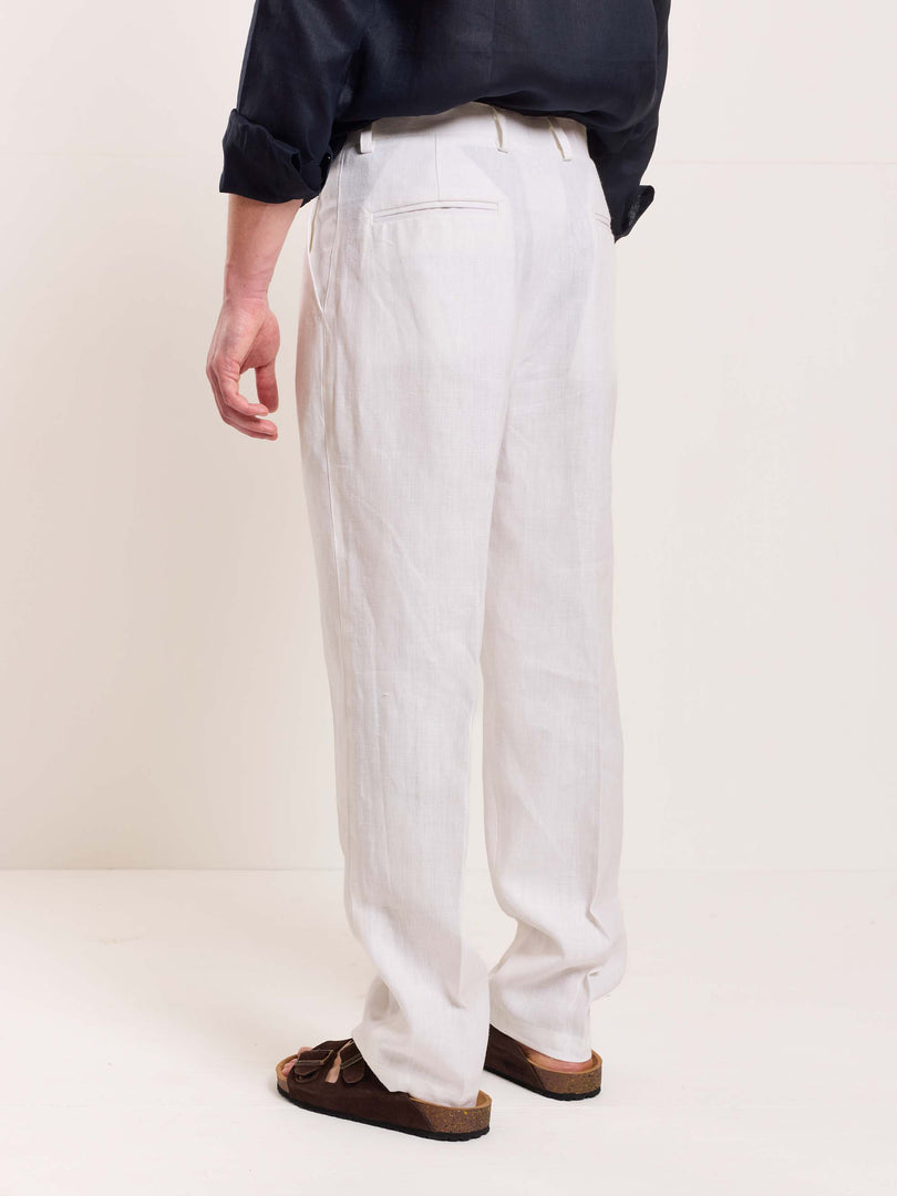 White Linen Trousers