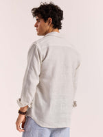Load image into Gallery viewer, Almond White Linen Pullover