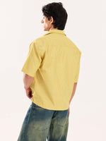 Load image into Gallery viewer, Mustard Checkered Cropped Shirt (Pre-Order)
