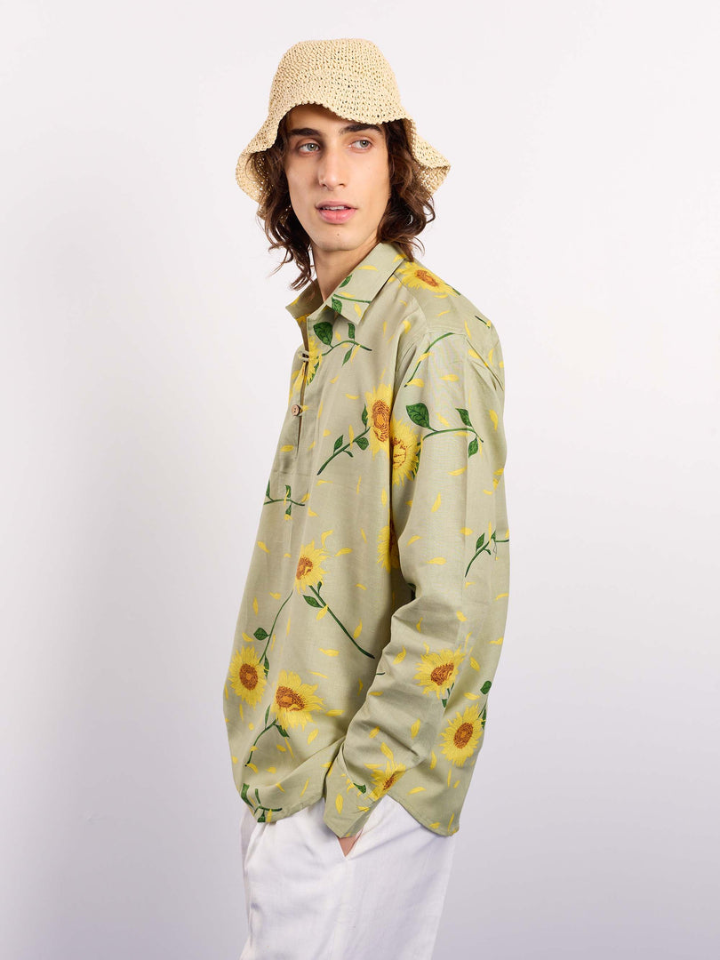 Sunflower Fields Linen Pullover