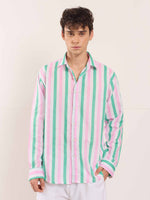 Load image into Gallery viewer, Multicolor Striped Linen Shirt
