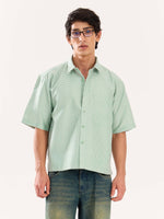 Load image into Gallery viewer, Green Checkered Cropped Shirt (Pre-Order)
