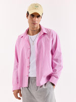 Load image into Gallery viewer, Pink Striped Poplin Oversized Shirt