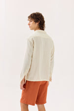 Load image into Gallery viewer, Off White Gauze Holiday Shirt
