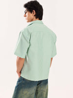 Load image into Gallery viewer, Green Checkered Cropped Shirt (Pre-Order)
