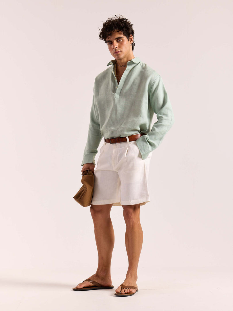 Sage Green Linen Pullover