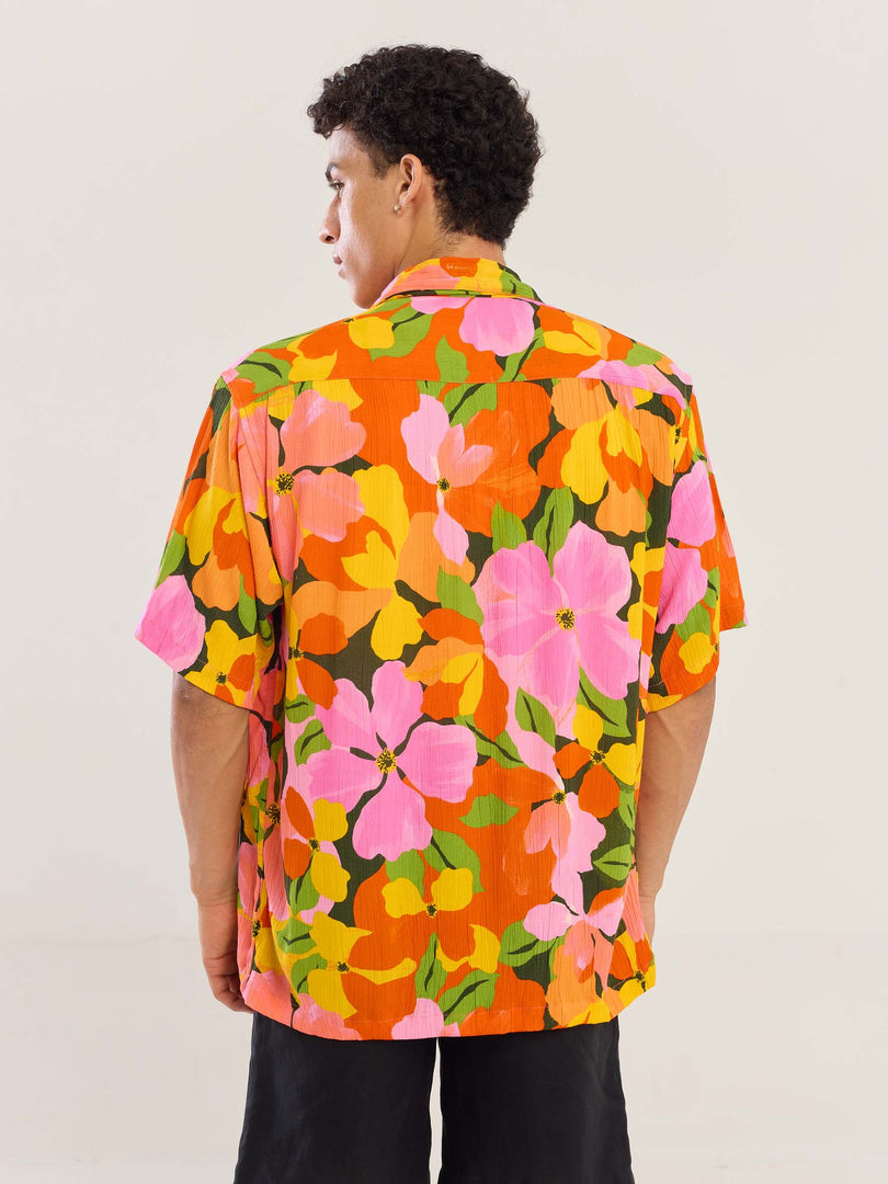 Citrus Bloom Wrinkled Shirt
