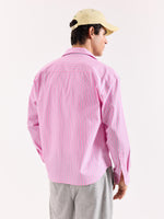 Load image into Gallery viewer, Pink Striped Poplin Oversized Shirt