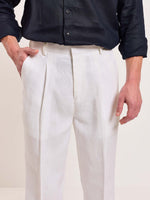 Load image into Gallery viewer, White Linen Trousers
