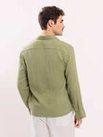Load image into Gallery viewer, Green Gauze Holiday Shirt
