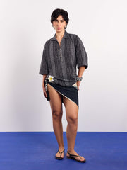 Black Kantha Pullover