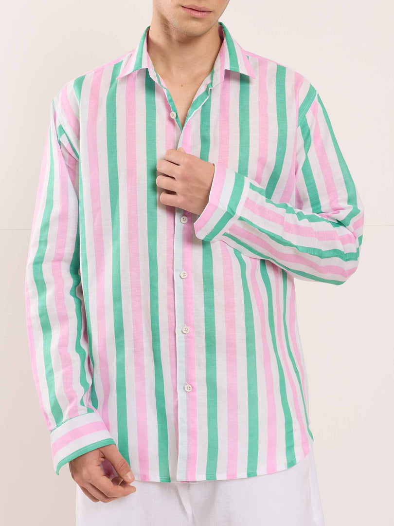 Multicolor Striped Linen Shirt