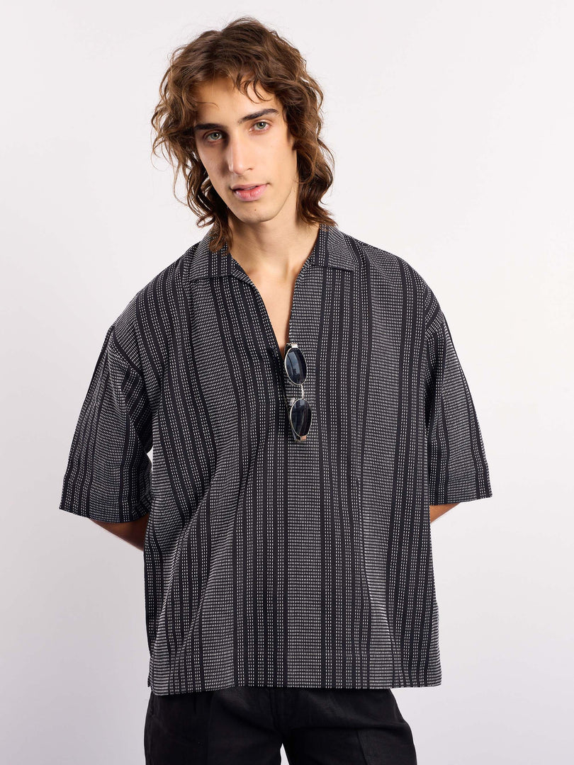 Black Kantha Pullover