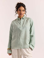 Load image into Gallery viewer, Sage Green Linen Pullover