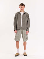 Load image into Gallery viewer, Black &amp; Beige Checkered Cropped Shirt