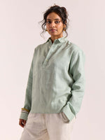 Load image into Gallery viewer, Sage Green Linen Pullover
