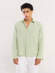 Mint Green Gauze Holiday Shirt