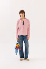 Load image into Gallery viewer, Pastel Pink Gauze Holiday Shirt
