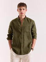 Load image into Gallery viewer, Olive Irish Linen Shirt
