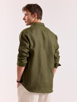 Load image into Gallery viewer, Olive Irish Linen Shirt