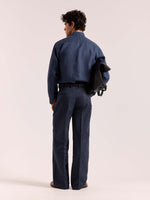 Load image into Gallery viewer, Dark Blue Linen Pullover