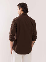 Load image into Gallery viewer, Coffee Brown Poplin Shirt
