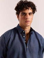 Load image into Gallery viewer, Dark Blue Linen Pullover